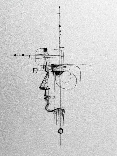 Abstract Face Line Art Poster. poster