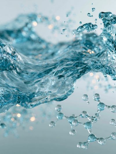 Liquid Water Splash Abstract Print. poster