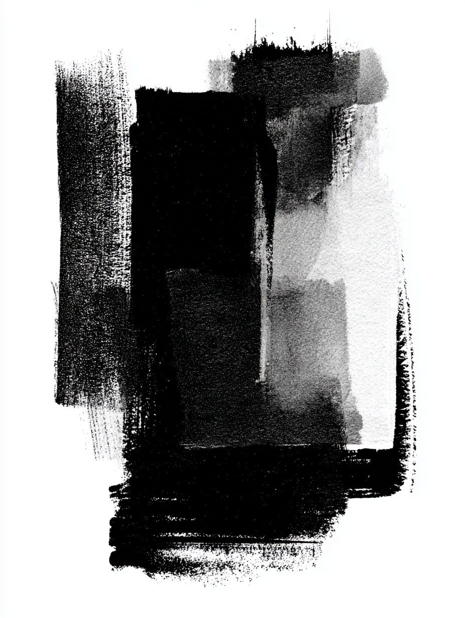 Monochrome Brushstroke Abstract Poster. poster — abstract art