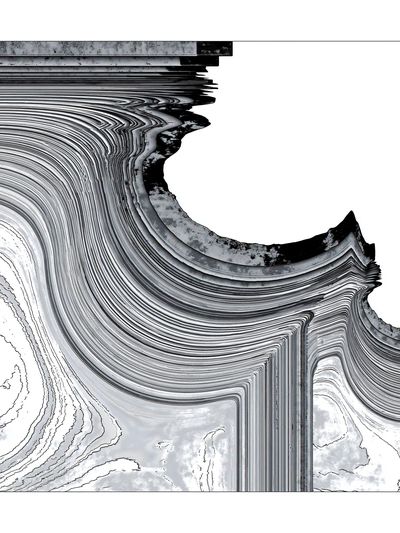 Monochrome Flow Abstract Poster. poster