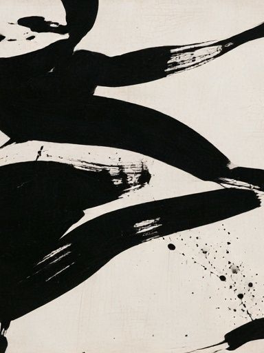 Black Ink Gesture Abstract Print. poster detail