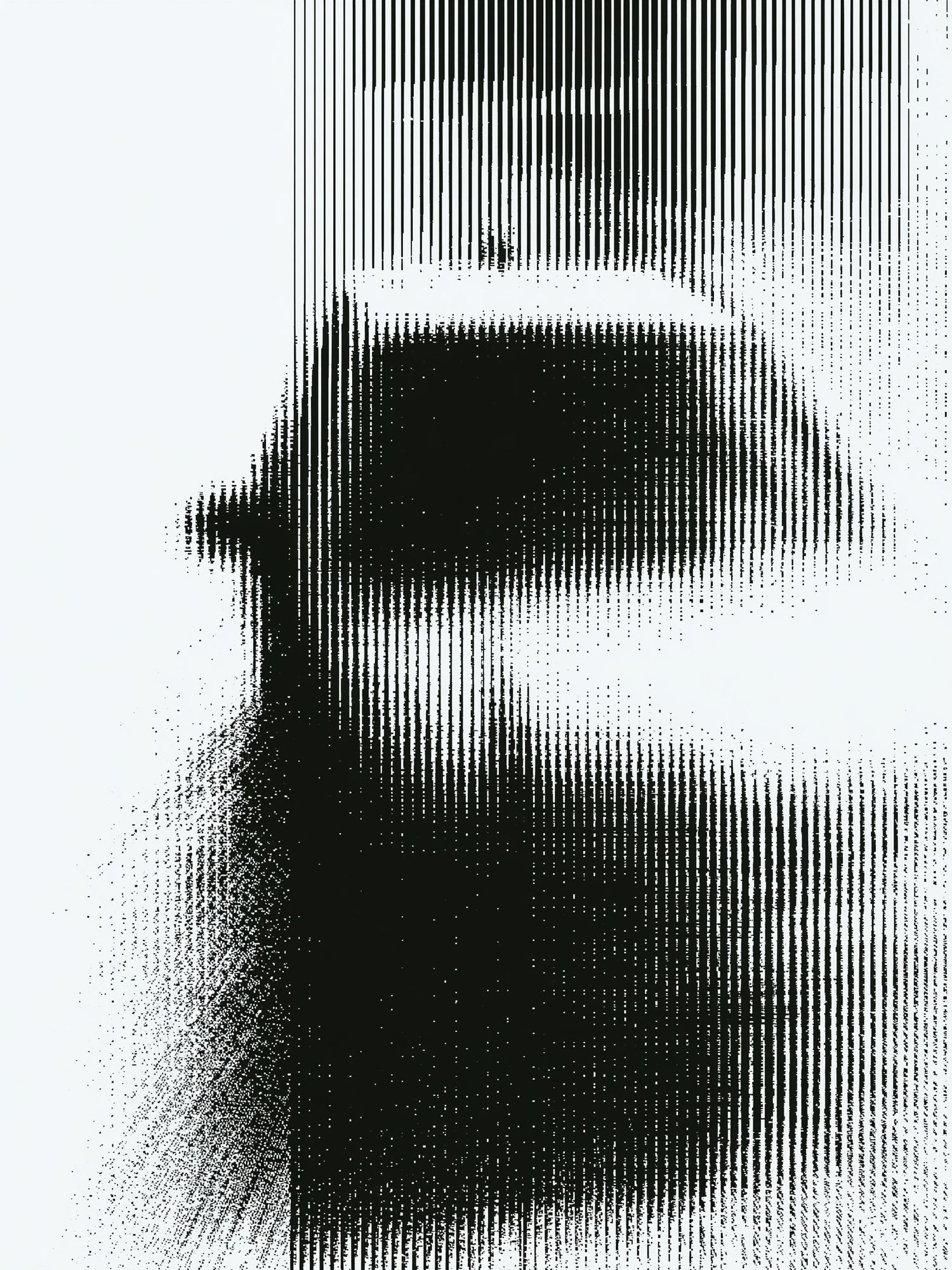 Monochrome Glitch Abstract Poster. poster detail