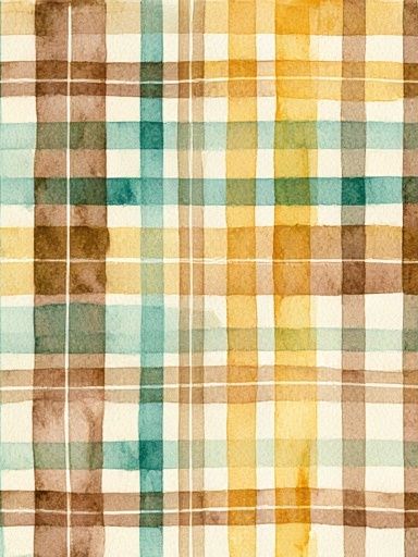 Watercolor Plaid Abstract Poster. poster detail
