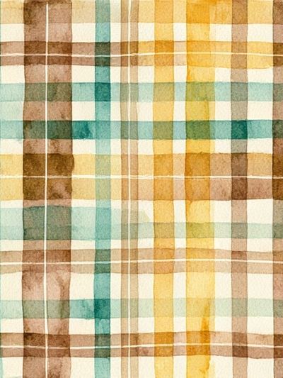 Watercolor Plaid Abstract Poster. poster