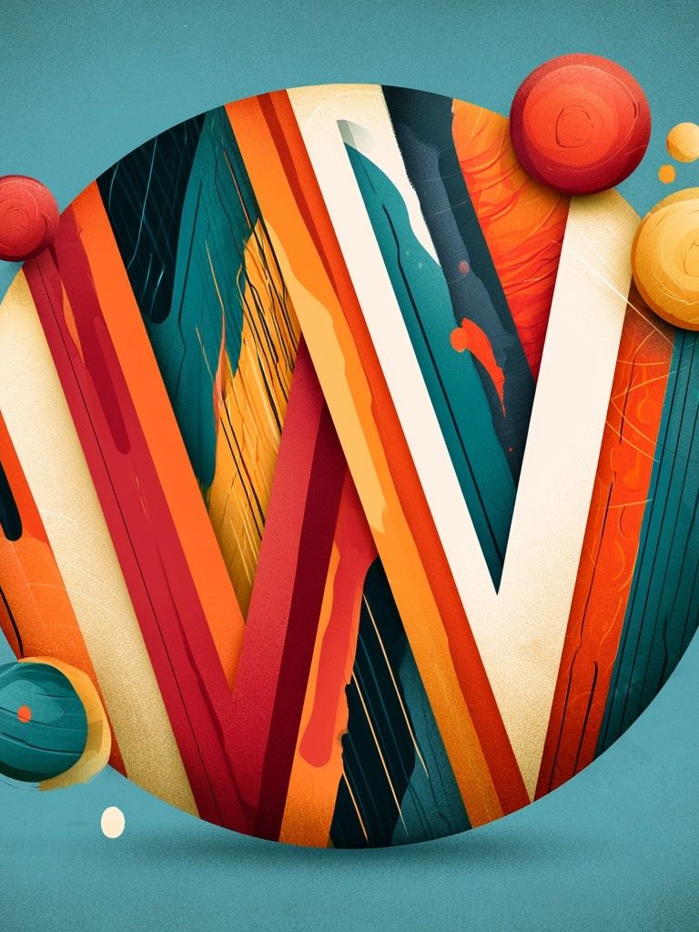 Abstract Letter W Poster. poster — abstract art