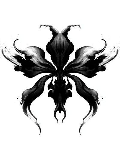 Ink Butterfly Abstract Print.