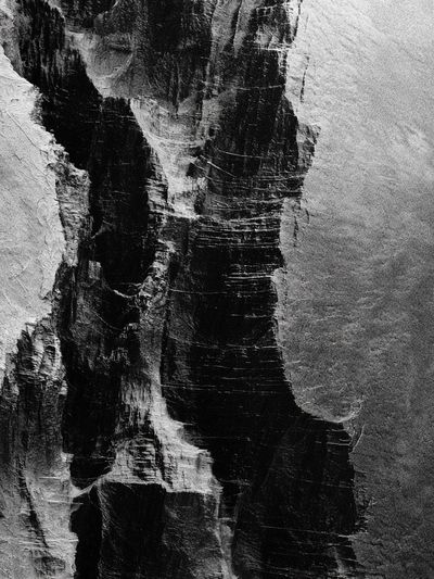 Monochrome Cliff Texture Poster. poster