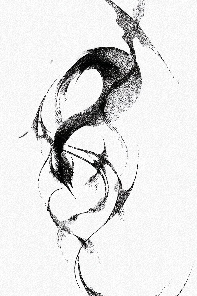 Abstract Black and White Art Poster. poster detail