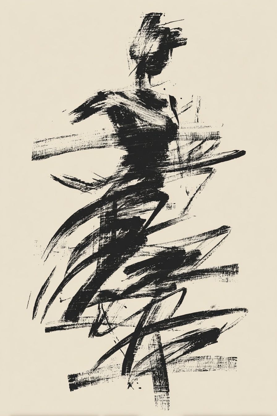 Ink Figure Abstract Print. poster — abstract art