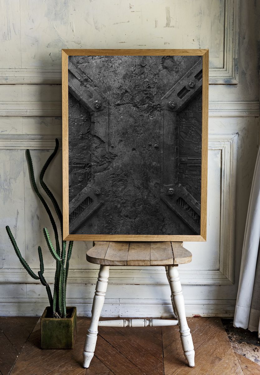 Industrial X Texture Poster. room preview