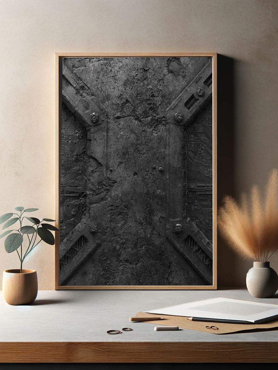 Industrial X Texture Poster. — room view 2