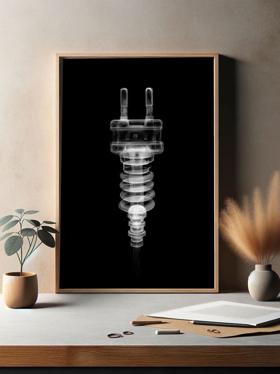 X-Ray Plug Abstract Print. — room view 2