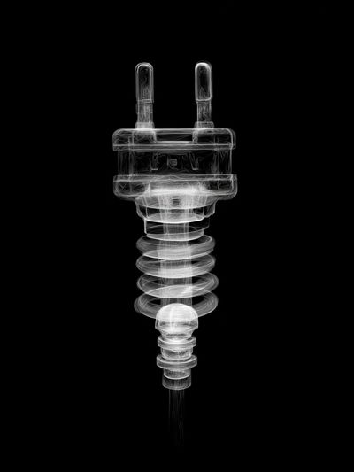 X-Ray Plug Abstract Print. poster print