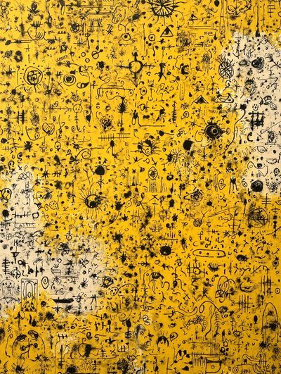 Abstract Yellow Patterns Poster. poster