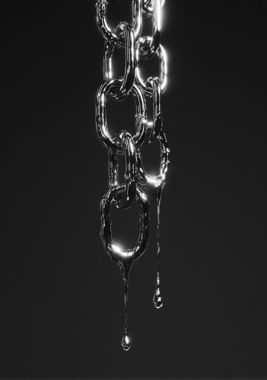 Chrome Chain Abstract Poster. poster — abstract art