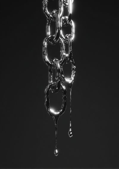 Chrome Chain Abstract Poster. poster print