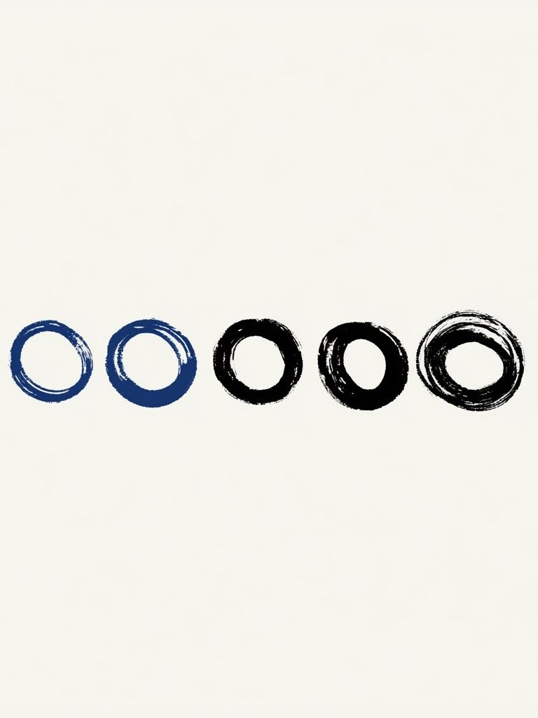 Minimal Ink Circles Poster. poster — abstract art