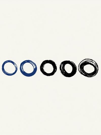 Minimal Ink Circles Poster. poster