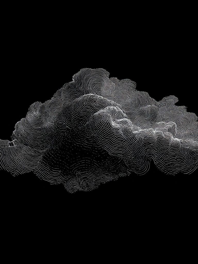 Abstract Cloud Lines Poster. poster detail