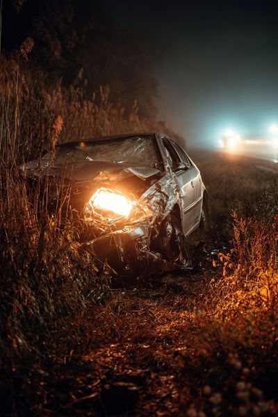 Abandoned Car at Night — Photography Print. poster print