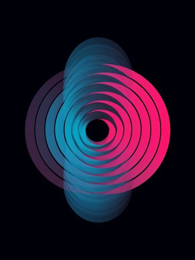 Abstract Circular Waves Poster. poster print