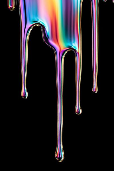 Colorful Dripping Paint — Abstract Print. poster print