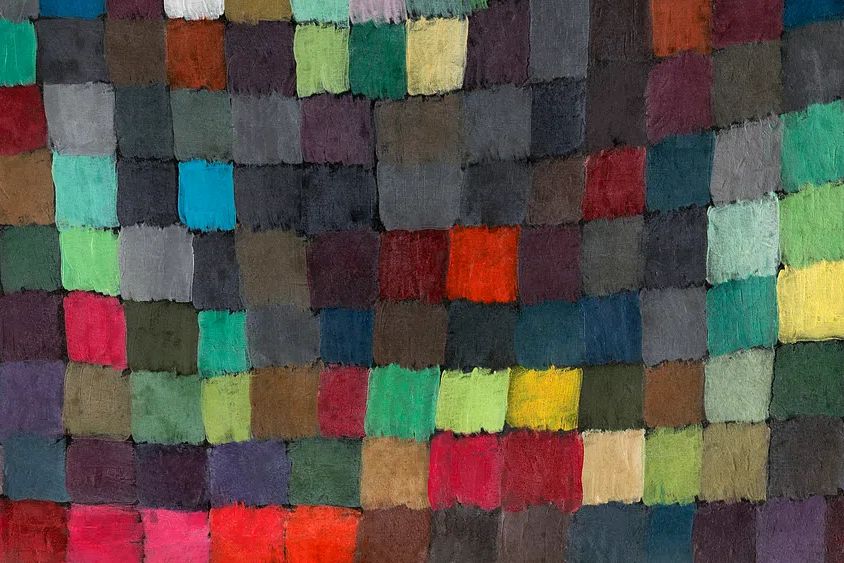 Colorful Abstract Patchwork Poster. poster detail
