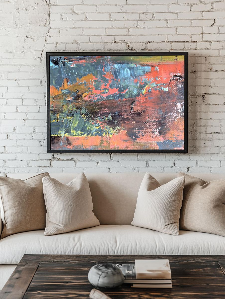 Abstract Colorful Texture Poster. room preview