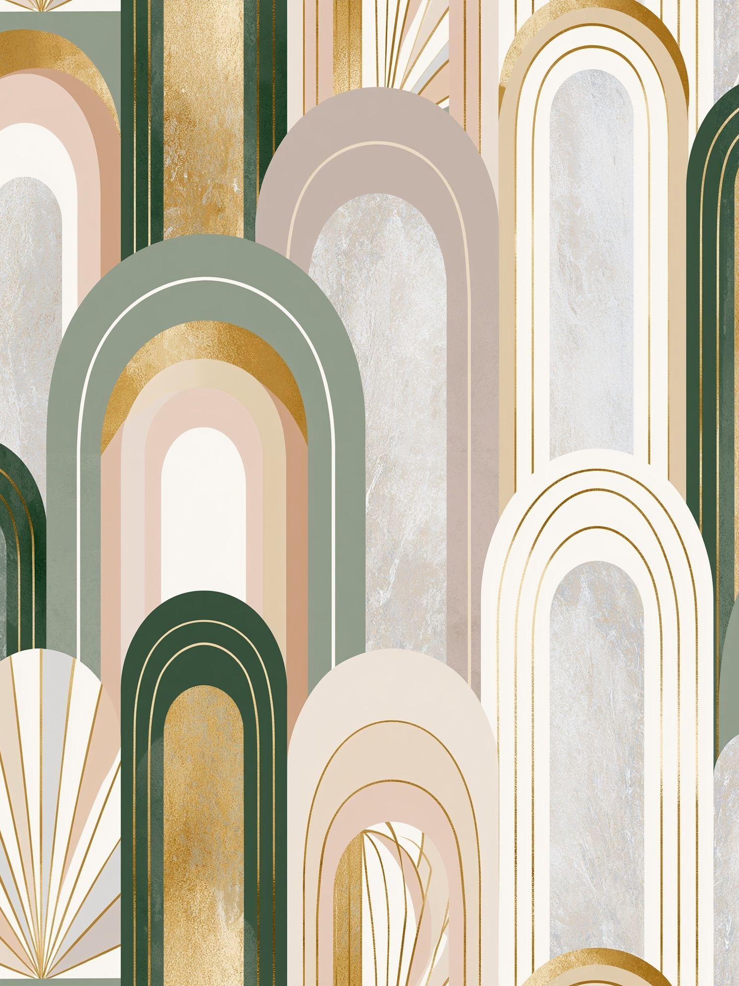 Art Deco Arches Abstract Poster. poster detail