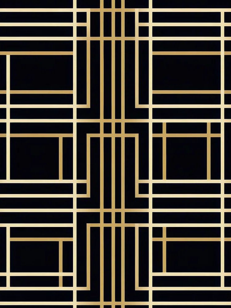 Gold Geometric Art Deco Poster. poster — vintage art