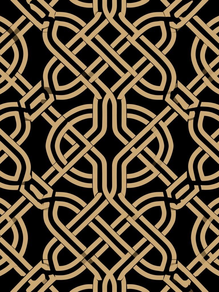 Art Deco Knot Pattern Poster. poster detail