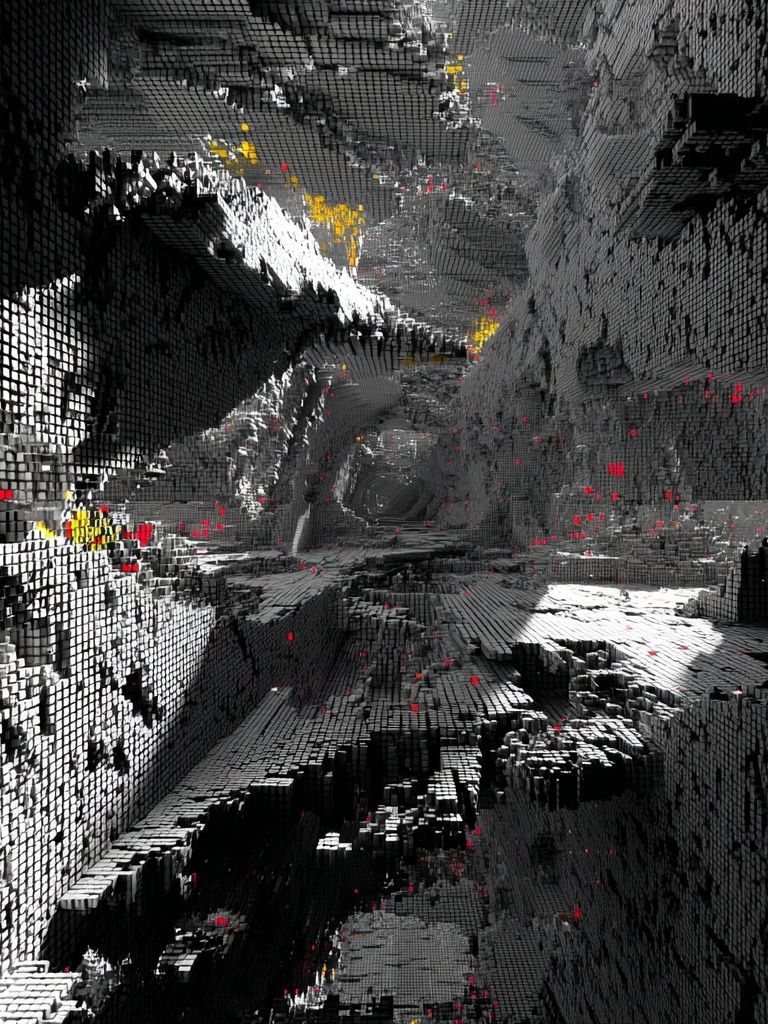 Abstract Digital Landscape Poster. poster — abstract art