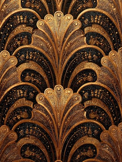 Art Deco Gold Pattern Poster. poster print