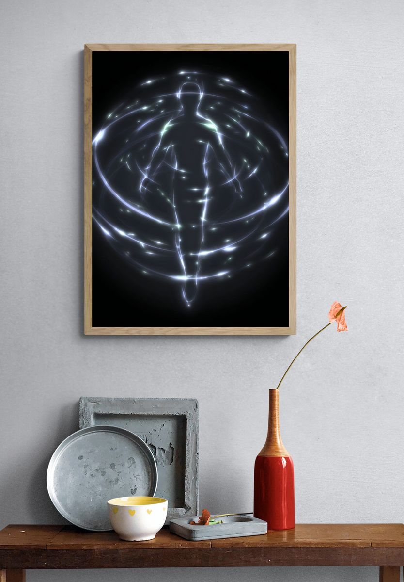 Ethereal Energy — Abstract Print. — room view 3