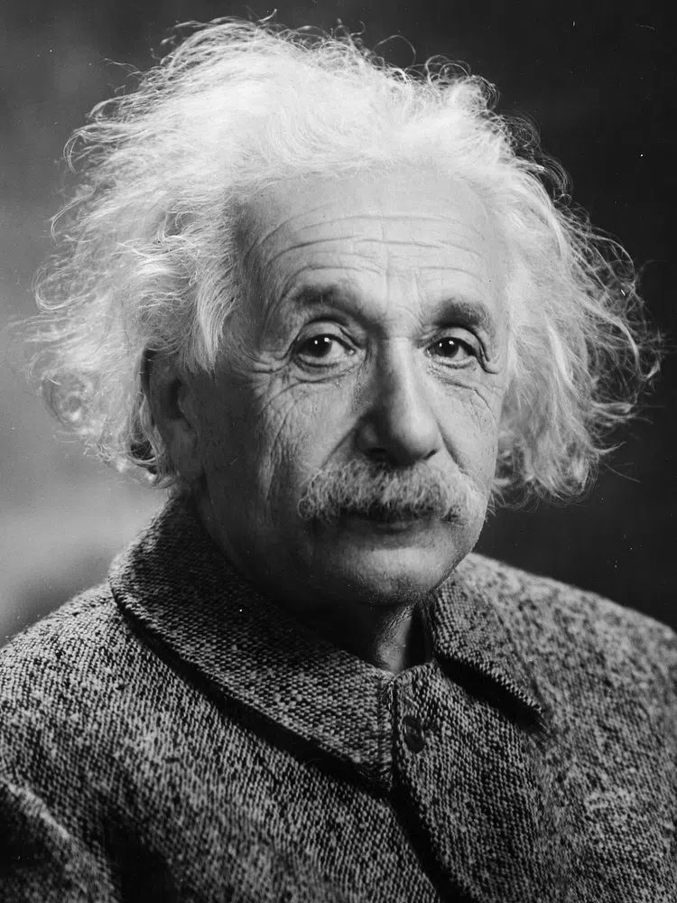 Albert Einstein portrait, famous physicist. poster detail
