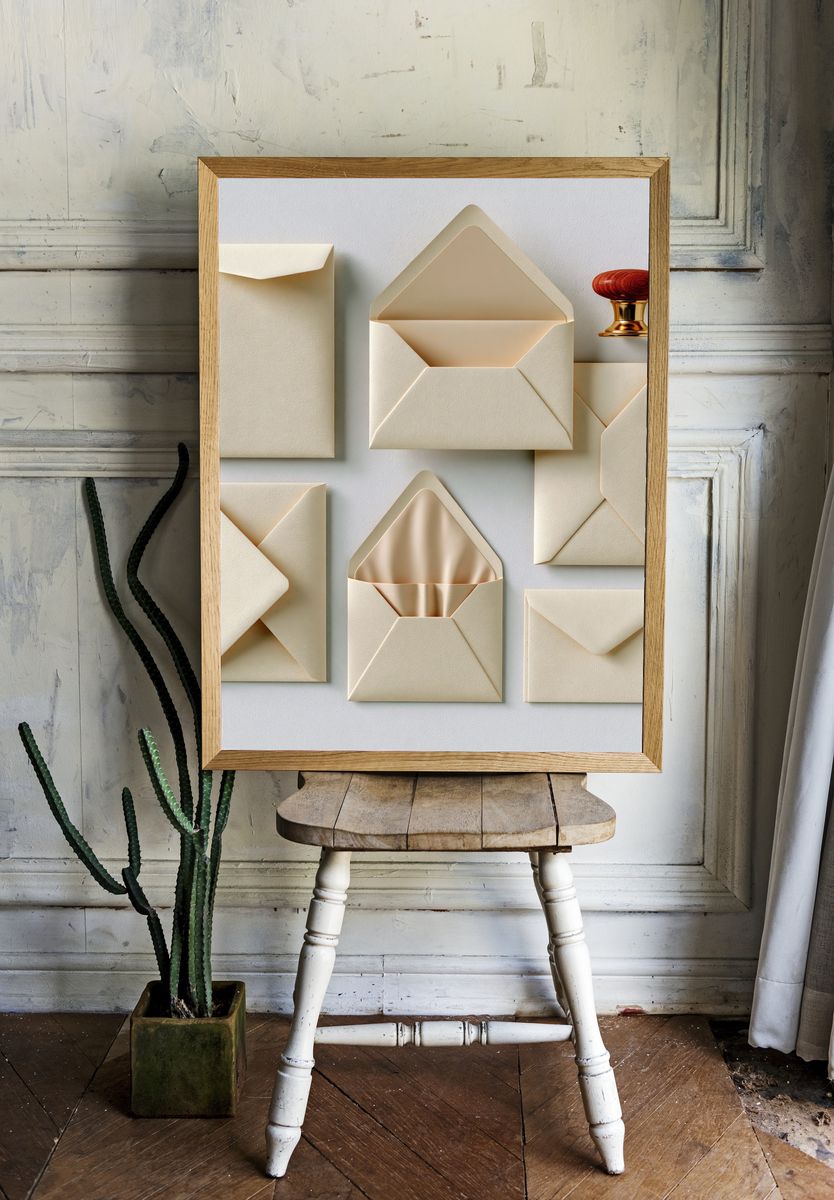 Minimal Envelope Abstract Print. — room view 1