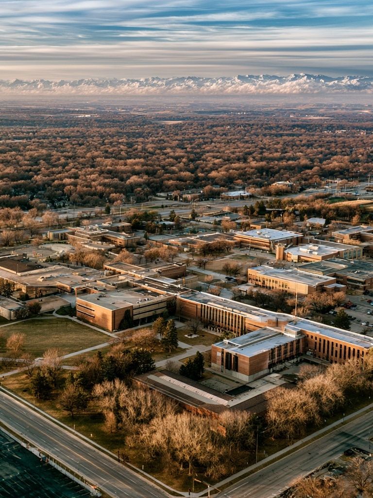 Aerial Campus Landscape Poster. poster detail