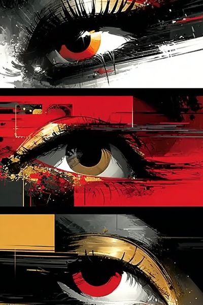 Abstract Eyes Expressionism Poster. poster