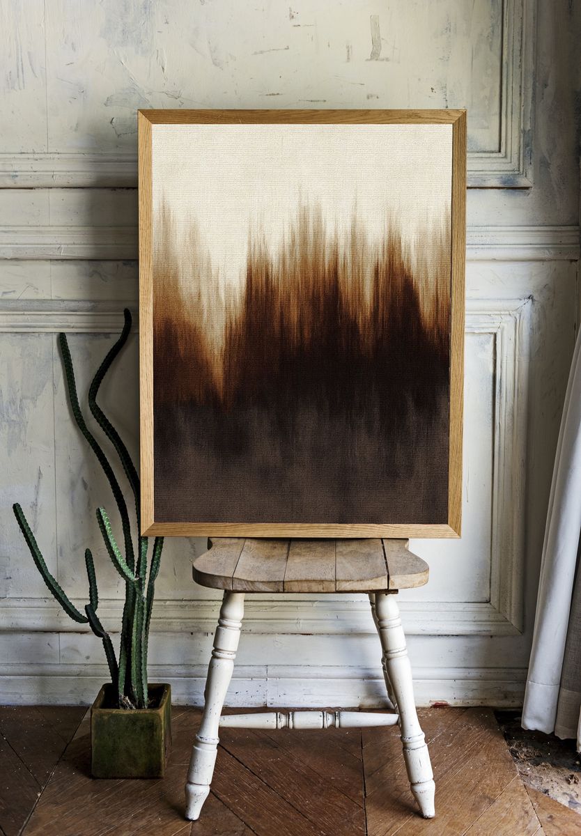 Abstract Forest Landscape Poster. — room view 1