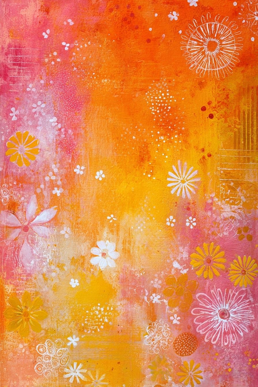 Sunlit Floral Abstract Poster. poster — abstract art