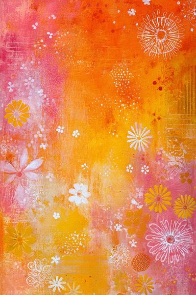 Sunlit Floral Abstract Poster. poster print