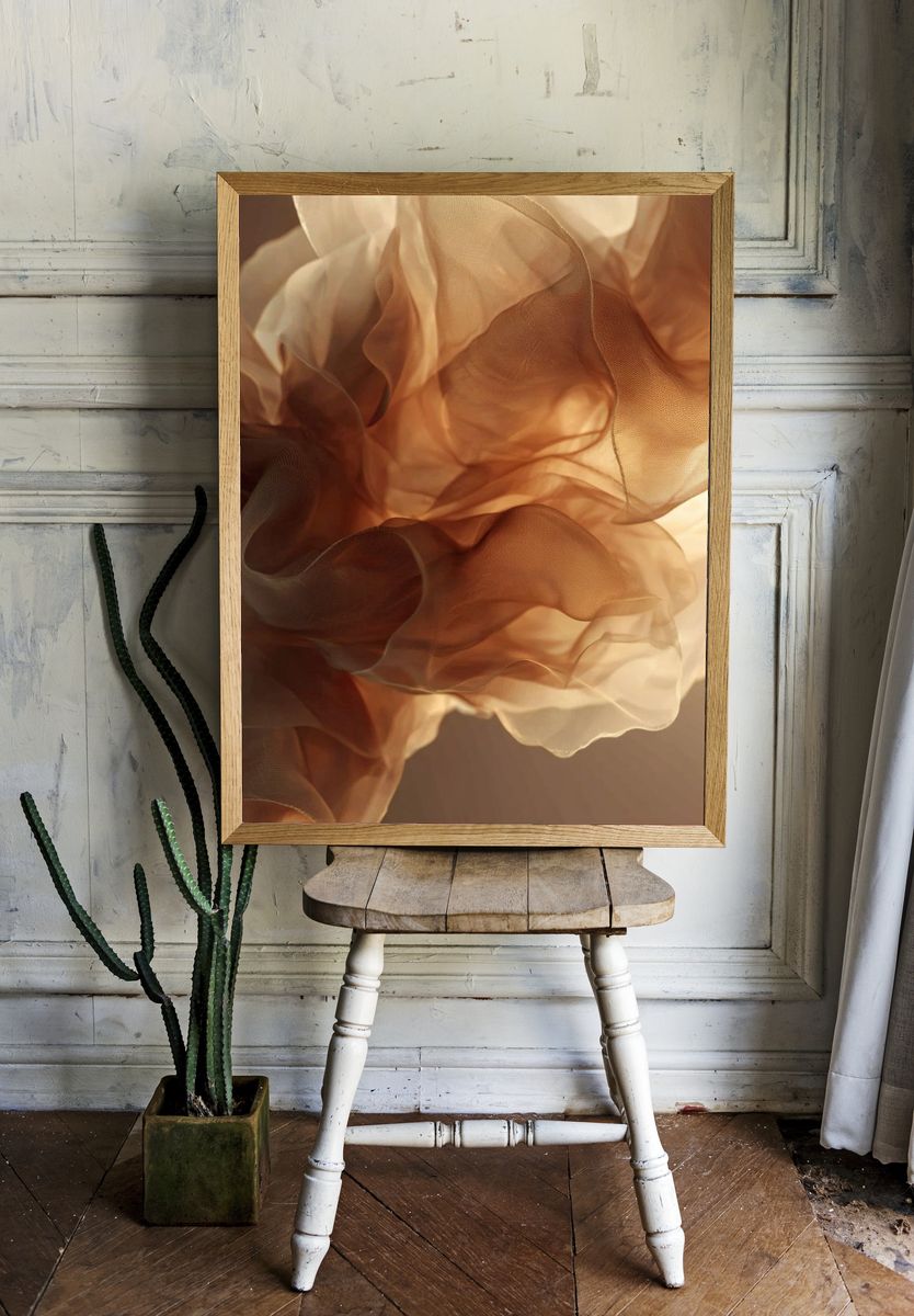 Abstract Flowing Fabric Poster room preview