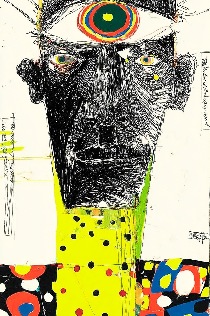 Abstract Face — Expressionism Print. poster — fine-art art
