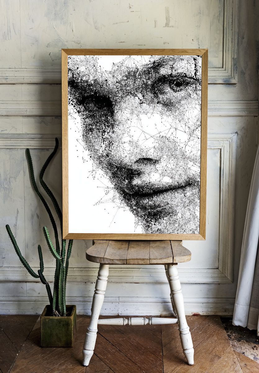 Abstract Face — Fine Art Print. — room view 1