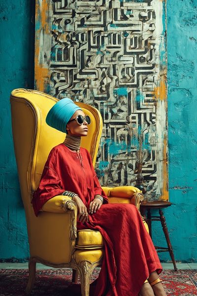 Afrofuturist Portrait Poster. poster