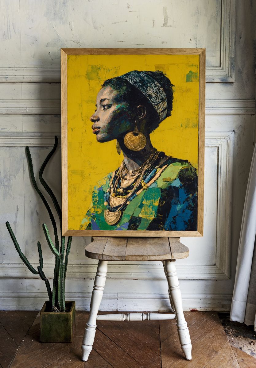 African Woman Portrait — Fine Art Print room preview