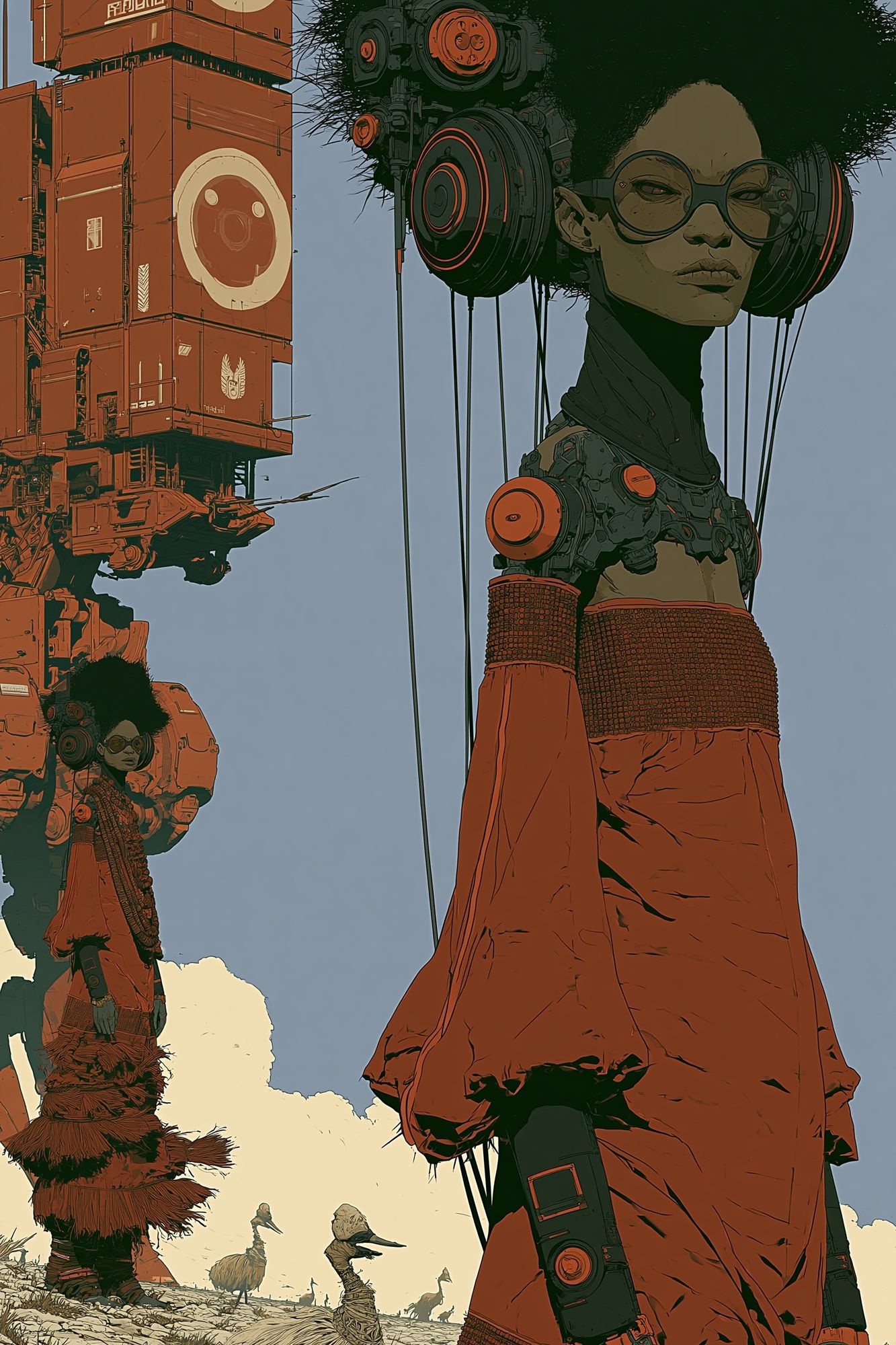 Afrofuturist Giant Portrait Print. poster detail