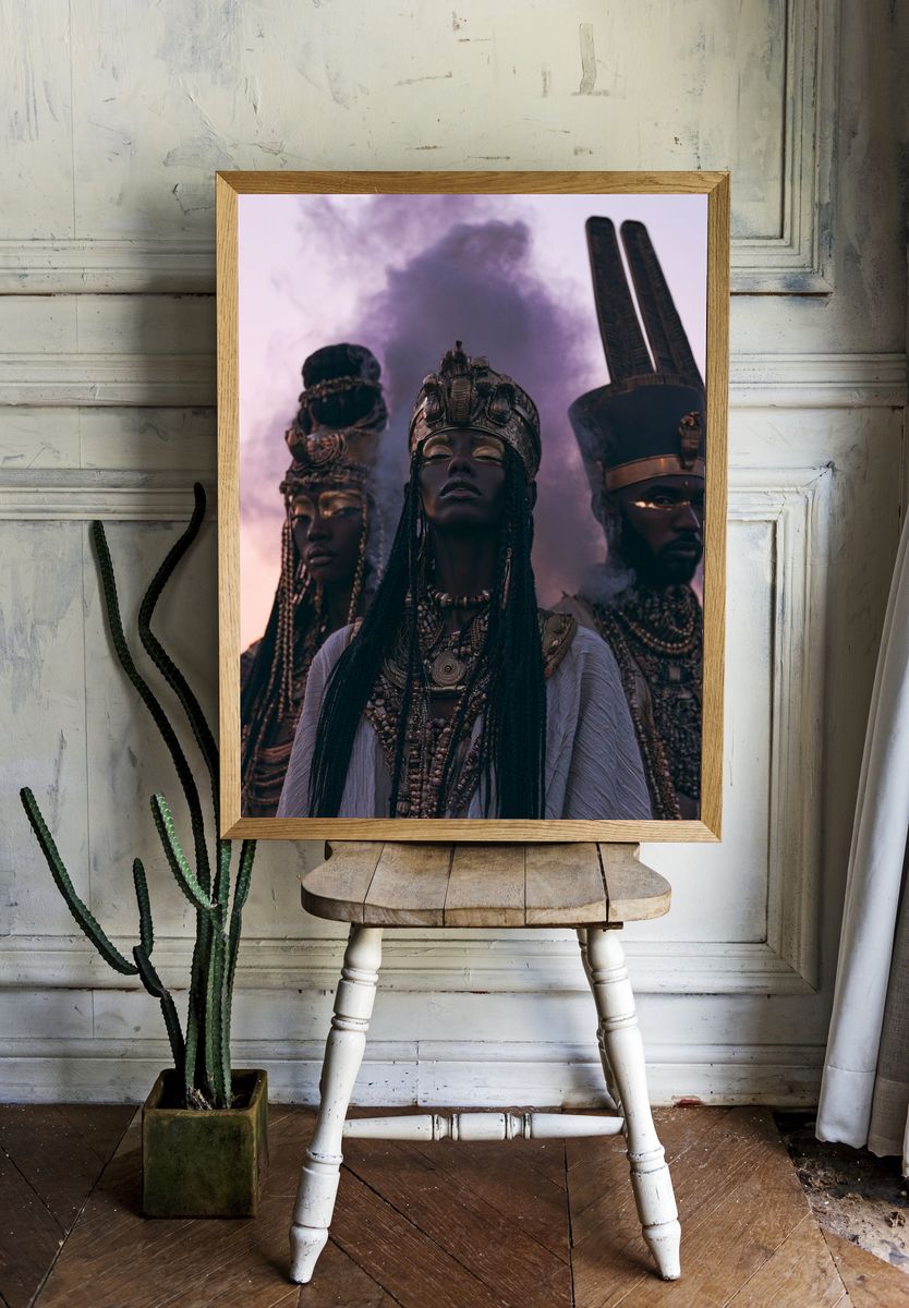 Afrofuturist Queens Photography Poster. — room view 1