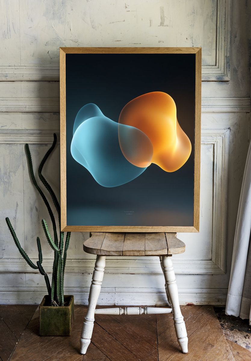 Abstract Fluid Shapes Poster room preview