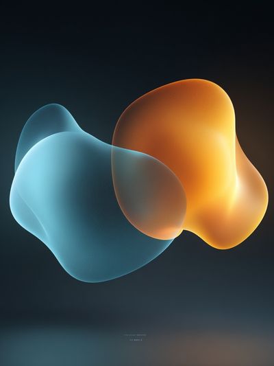 Abstract Fluid Shapes Poster. poster